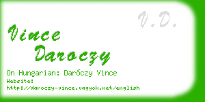 vince daroczy business card
